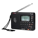 VR-robot Portable Shortwave Transistor Radio, AM/FM Stereo with MP3 Player, Recorder T-Flash Card, Sleep Timer (Black)