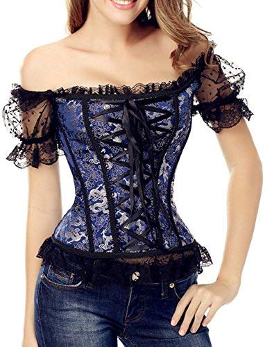 Zooma-Donna-Sexy-Corsetto-Bustino-Raso-Lacci-Burlesque-TopUnterwasche-Bustino