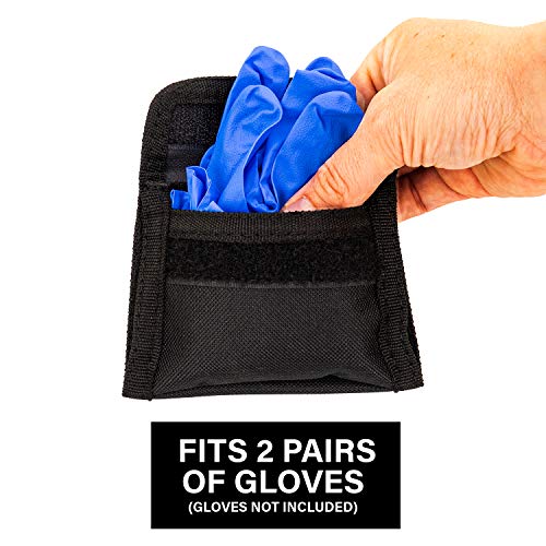 Nitrile Latex Glove Pouch Black Police Firefighter EMS EMT Paramedic Medical Glove