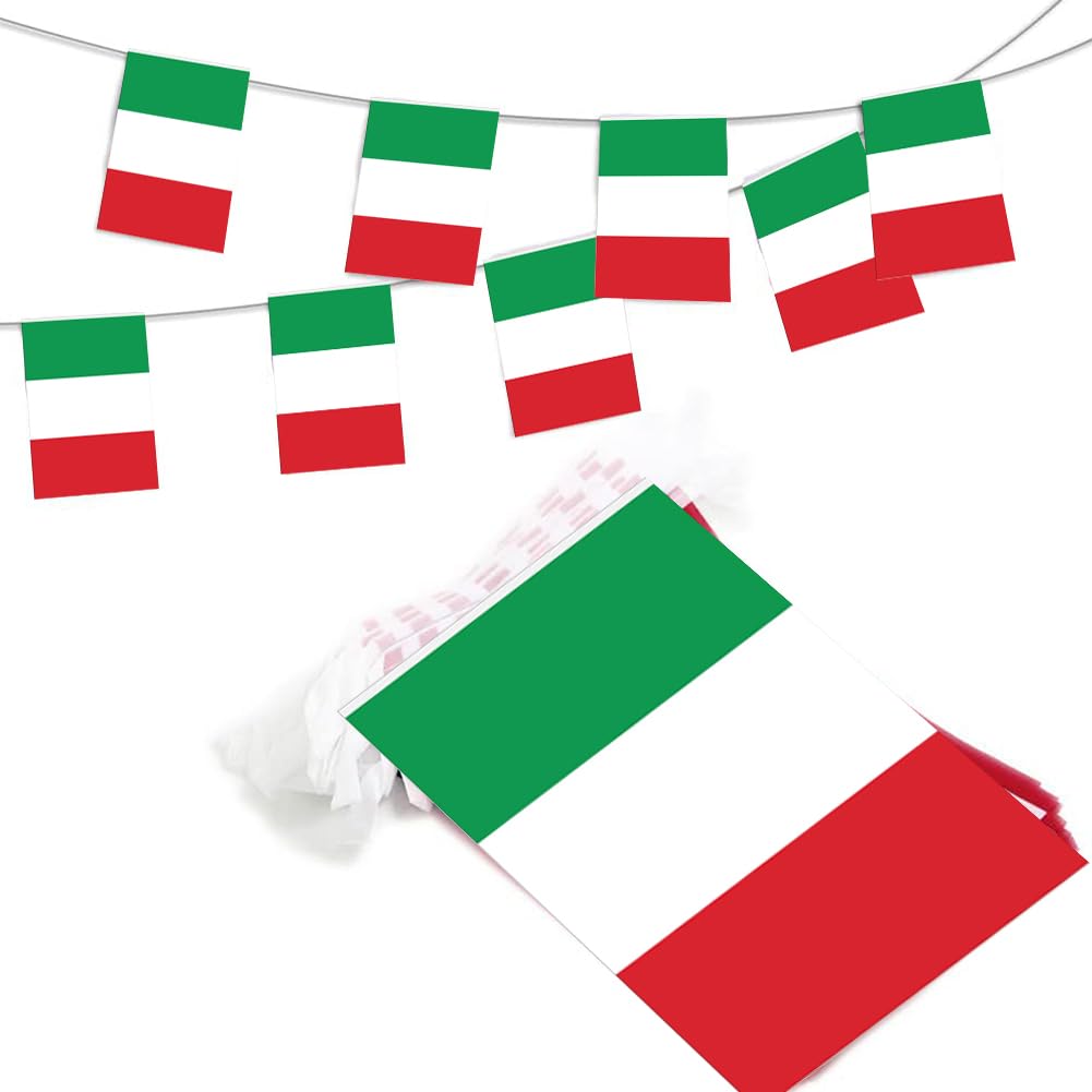 Italian Flag,Italy Flag,Italy Flag,Italy Flag,Large Flag Italia,Italy Tricolor Flag,Italian Flag Garden Decorations,14*21cm,20 Pieces,5m