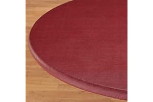 LAMINET Elastic Fitted Table Cover - Basketweave (RED) - Oblong/Oval - Fits Tables up to 48 x 68”