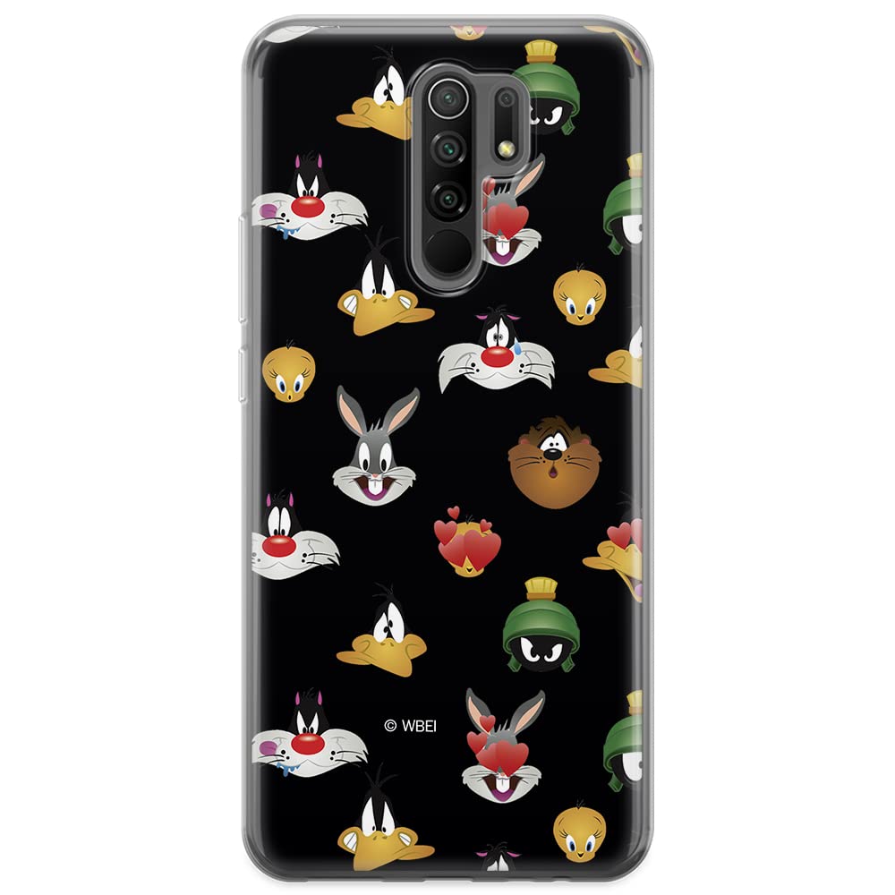 ERT GROUP mobile phone case for Xiaomi REDMI 9 original and officially Licensed Looney Tunes pattern 007 optimally adapted to the shape of the mobile phone, case made of TPU