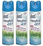 Lysol Neutra Air Sanitizing Spray Air Freshener, Revitalizing Fresh Breeze, 16 Ounce (Pack of 3)