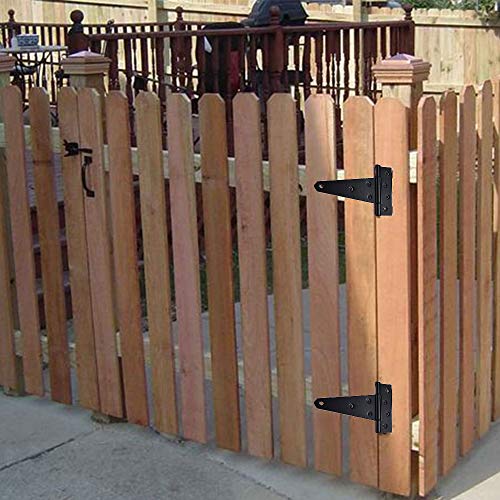 Heavy Duty Gate Hardware Kit,with Self Locking Gate Latch,2 PCS 6inch T