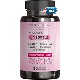 VINATURA Lactobacillus Rhamnosus, Reuteri, Gasseri, Plantarum, Crispatus, Acidophilus Probiotics - Probiotics for Women, Women Vaginal Health, Gut and Digestive Health - 30 Capsules