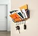 Perfect Life Ideas Key Holder Mail Rack Wall Mount Letter Organizer with Hooks - Sorts, Holds, Organizes Letters, Bills, Memos, Reminders. Hang Car, Auto, House, Key Rings - Includes Mounting Hardware