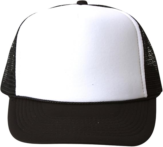 Vintage Foam Trucker Hat 2 Tone - White/Black at Amazon Men’s Clothing