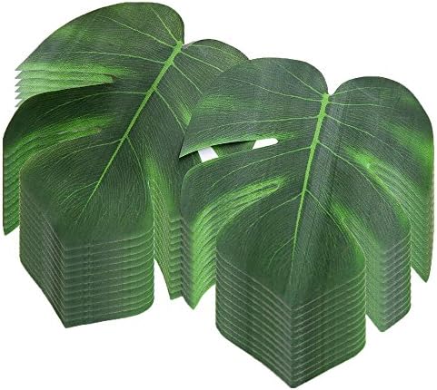 Owncons Tropical Leaves Palm Simulation Imitation Leaf-- Luau / Hawaiian/Jungle/ Beach Party Decorations Supplies Summer Flowers