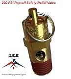 New 1/4" NPT 200 PSI Air Compressor Safety Relief Pressure Valve, Tank Pop Off