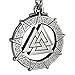 Pewter Valknut Warrior's Knot Pendant Valkyrie Viking Necklace