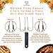Turkey Lifter Forks - Set of 2 Stainless Steel Turkey Lifters with Slip Resistant Grip. Doubles as a Carving Fork. Will Not Bend or Break.
