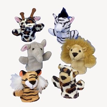 finger puppet of wild animals