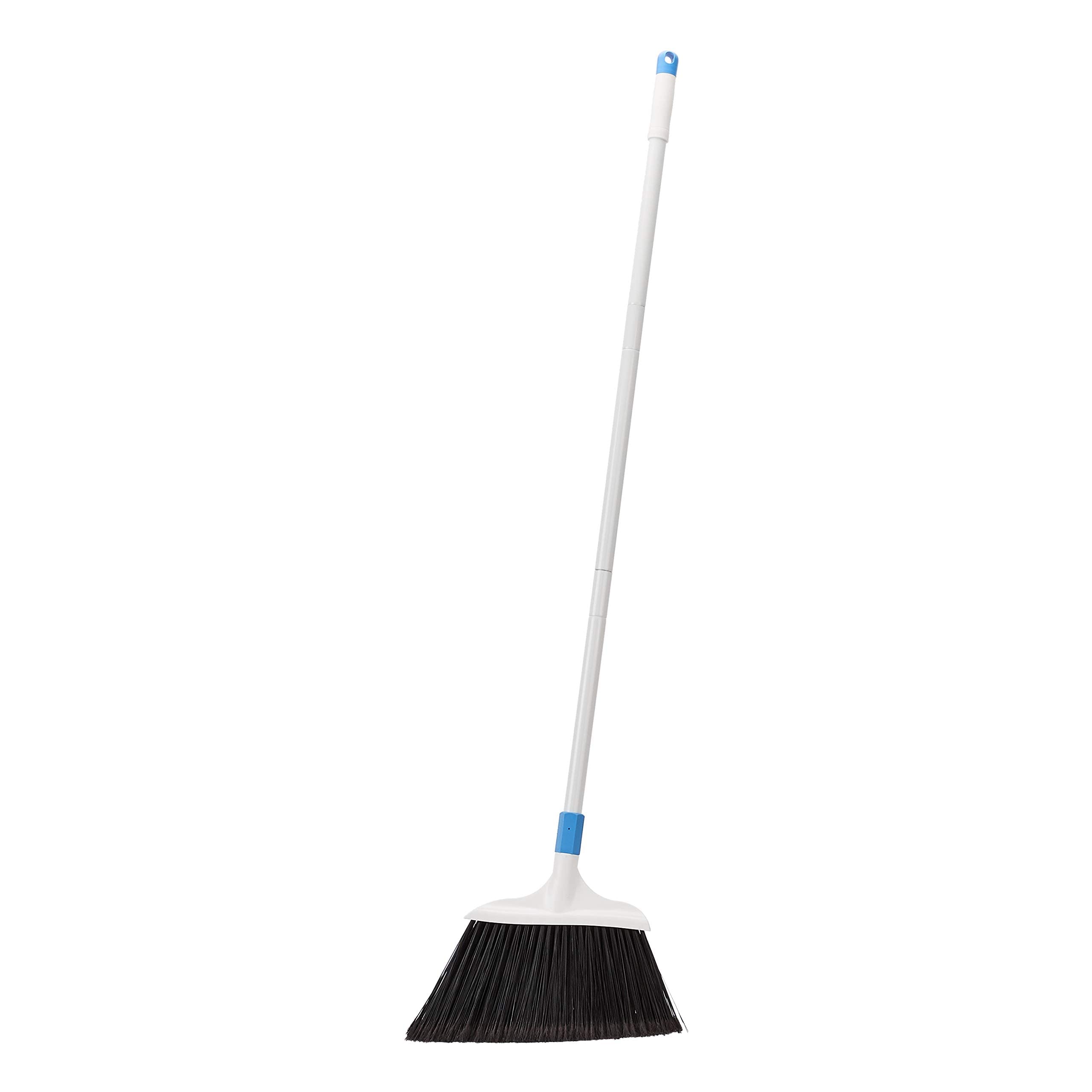 Amazon Basics Heavy-Duty Outdoor Broom, Blue&White