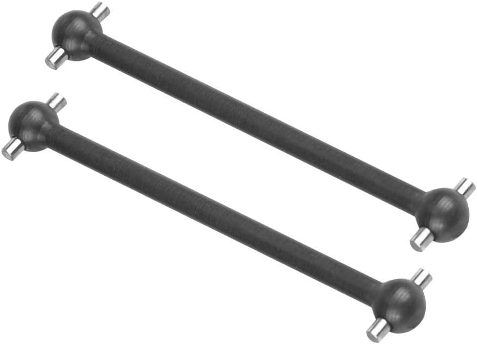 RC Car Drive Shaft, 2 Pcs Remote Control Vehicle Metal Dog Bone Transmission Shaft for HIMOTO 1/10 Scale RC Car Accessory(Black)