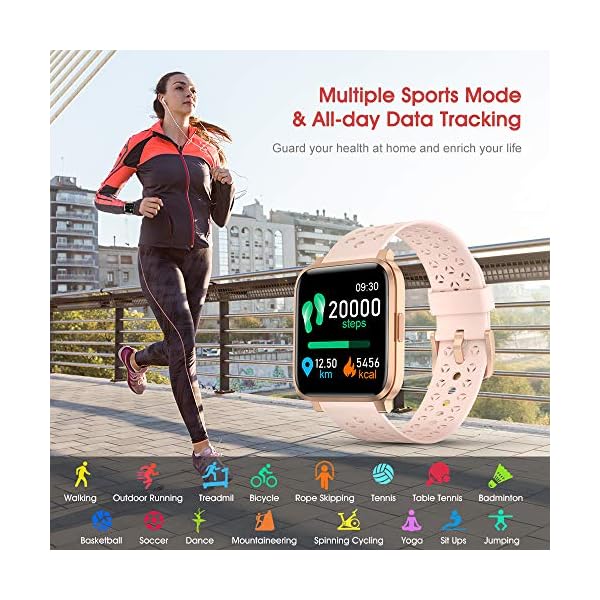 BYTTRON-Smartwatch-Women-13-Full-Touch-Screen-Fitness-Tracker-Watch-for-Women-Waterproof-with-Heart-Rate-Sleep-Monitor-Pedometer-Stopwatch-SMS-Call-Notification-Smart-Watch-for-Android-iPhone BYTTRON Smartwatch Women, 1.3" Full Touch Screen Fitness Tracker Watch for Women Waterproof with Heart Rate Sleep Monitor Pedometer Stopwatch SMS Call Notification Smart Watch for Android iPhone