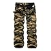 Roludom Men's Woodland Winter Fleece Lined Camouflage Cargo Pants, 38 - Yellow Camo