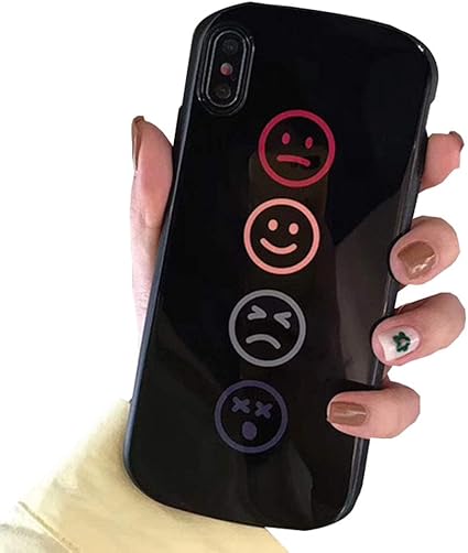Amazon Co Jp Ranzl Iphone Xr対応 シンプル 顔文字 落下防止 Imd 光沢 ニコちゃん ソフトケース 面白い おしゃれ ストラップホール付き 笑顔 ホホエミ レンズ保護 耐衝撃 指紋防止 ブラック 家電 カメラ