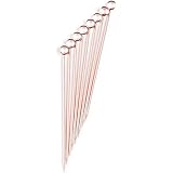 PuTwo Martini Picks Stainless Steel Metal, 4" Pack of 8 in Blush Gold, Champagne Gold of 8 Spears