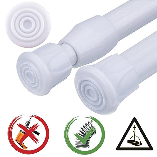 Haoyunte 5pcs Small Tension Curtain Rods Adjustable Curtain Pole