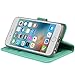 Arae Case for iPhone 6s / iPhone 6, Premium PU Leather Wallet case [Wrist Strap] Flip Folio [Kickstand Feature] with ID&Credit Card Pockets for iPhone 6s / 6 4.7 inch (Green)
