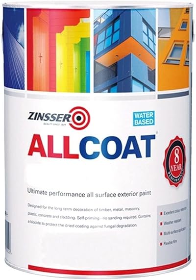 Zinsser Allcoat Exterior WB Satin Anthracite Grey 2.5L Ral 7016 Paint