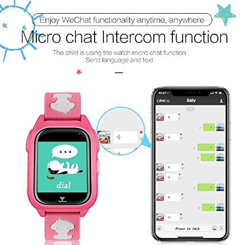 [SIM Card Included] Kids Smart Watch Phone for Girls Boys, Waterproof IP68 GPS Locator SOS Wrist Smartwatch Sport Watch Game Camera Anti-Lost Alarm Clock Learning Toys Swim Run Outdoor (Pink) - Thumbnail 6