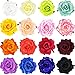 DRESHOW 16 Pcs Rose Hair Clip Flower Bridal Hair Pins Rose Brooch Floral Clips Head Ornament Wedding Hair Accessories Flamenco Dancer Hair Clip for Women Girls