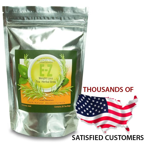 Easy E-Z Herbal Weight Loss Tea - Powerful Weight Loss Ingredients, Body Cleanse and Appetite Control. Proven... image