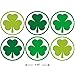 St. Patrick's Day Shamrock Stickers 3 Green Colors for St. Patrick's Day Decoration Lucky Shamrock Roll Sticker Party Supply 500Pcs
