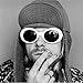 Clout Glasses White Oval Goggles Sunglasses with Retro Bold Mod Thick Framed Round Lens 51 mm