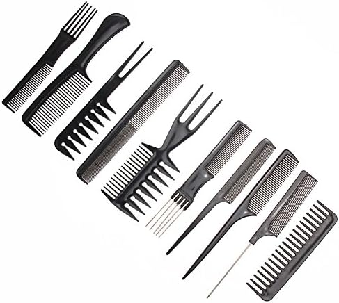 10pcs/Set Professional Hair Brush Comb Salon Barber Anti-static Hair