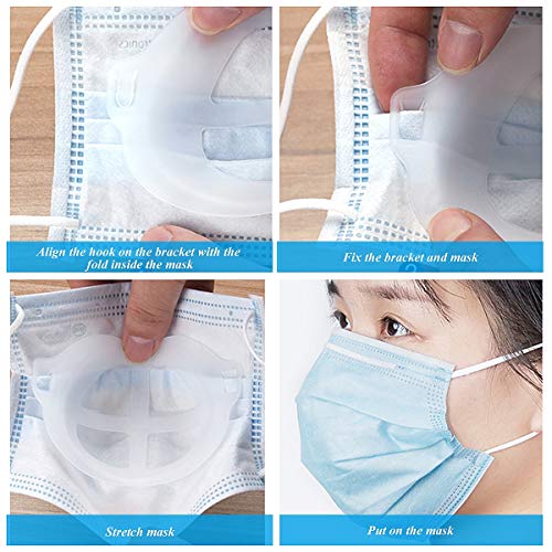 (10 pcs)3D Masks Bracket Protect Lipstick face mask Cool Silicone Bracket Creating More Space for Breathing Reusable Nose and Mouth Mask Holder Bracket