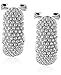 Sterling Silver Mesh Clutch Hoop Earrings