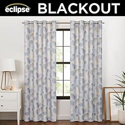 Eclipse 100% Blackout Curtain, Larissa Leaf Grommet