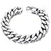 Feraco Heavy Metal Cuban Curb Link Chain Men's Bracelet Powerful Stainless Steel Bangle Bracelet,8.66 Inch