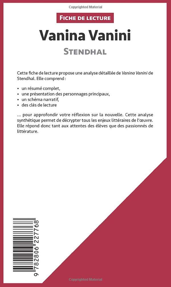 vanina vanini résumé