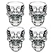 LanHong Skull Head Cup Pirate Shot Glass for Wine Vodka Whiskey Cocktail,Party Bar Cup Set of 4