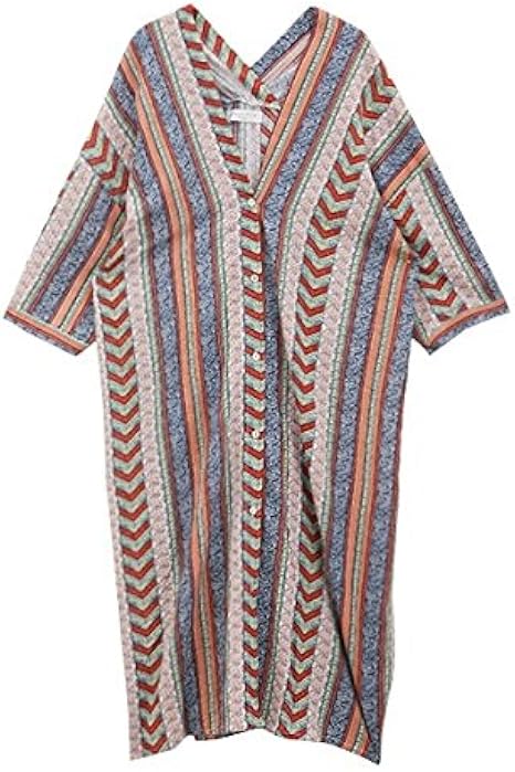 Amazon Co Jp ラズレナ Luz Llena ネイティブ柄シャツワンピース Ney レッド 0 M 001 服 ファッション小物