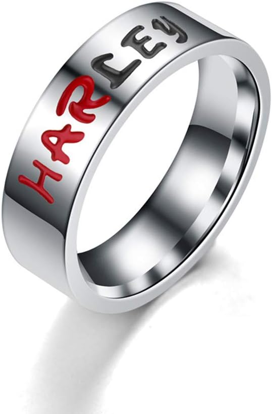 BICMTE New Harley Quinn and The Joker Lover Couple Stainless Steel Wedding Rings - Jewelry The Joker Harley Quinn His and Hers Ring，Anniversary