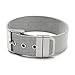 KONOV Women's Stainless Steel Bangle Bracelet - Silver