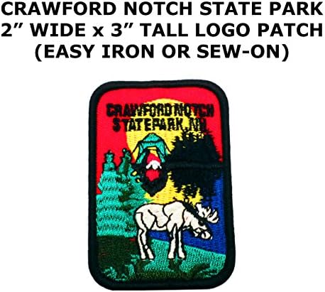 Crawford Notch State New Hampshire Travel Life of Adventure National Park Souvenir Vacation Hiking Camping Outdoors Theme Cosplay DIY Decorative Embroidered Sew or Iron-on Patch By US Family Brand