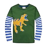 [IGO.]Long Sleeve Baby boys clothing infant toddler Dinosaur T-shirts CG25T4