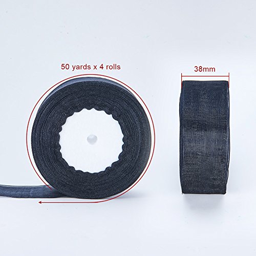 2 BENECREAT+200Yards+Sparkle+Organza+Decoration