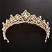 SNOWH Wedding Crowns for Bride - Gorgeous Birthday Crown Rhinestone Princess Tiara Headband Bridal Hair Jewelry for Wedding Birthday Halloween Prom Emerald