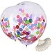 Mudder 12 Inches Colorful Confetti Balloons for Party Ceremony Celebration Decorations
