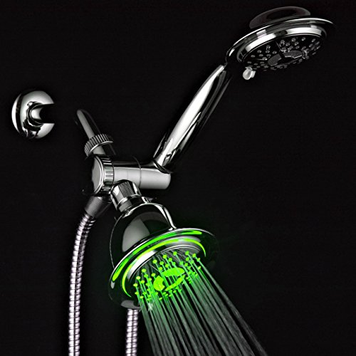 Dream Spa All Chrome 3way LED Shower Head Combo with Air Jet LED Turbo
