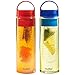 VonShef Fruit Infuser Water Infusing Bottles, 24 Ounce, Red and Blue, Pack of 2