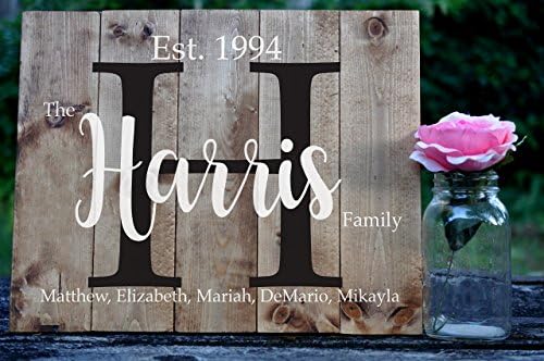 pallet sign Name Sign Family Name Sign rustic Pallet wood Sign Personalized Home Decor Housewarming Gift Wall Decor Initial Sign