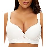 OYXJJP Padded Push Up Bras for Women Seamless Underwire T-Shirt Bra 32A to 46DD