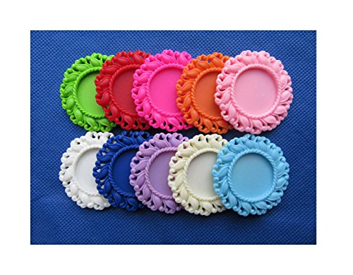YYCRAFT Pack Of 10 Resin Bow Setting Frame 1 3/4 Pendants-10 Colors